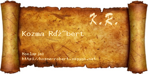 Kozma Róbert névjegykártya