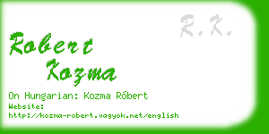 robert kozma business card