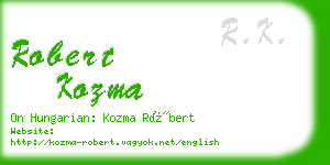 robert kozma business card